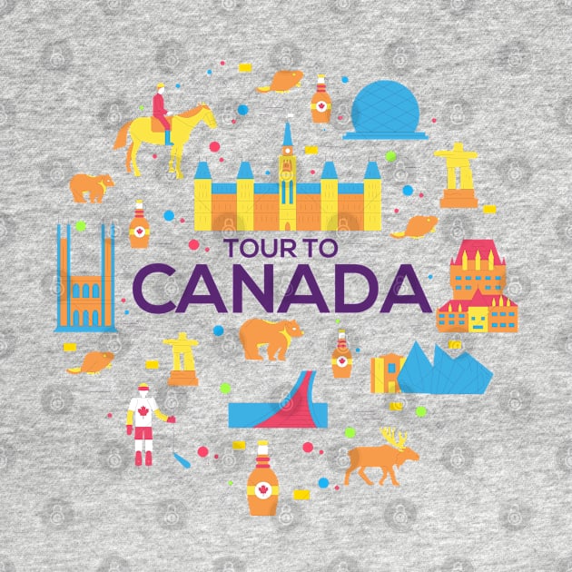 Tour To Canada Doodles by Mako Design 